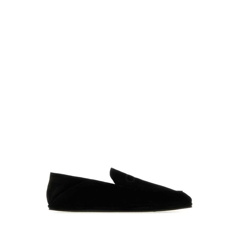 John Lobb Men Black Suede Kingston Ii Loafers